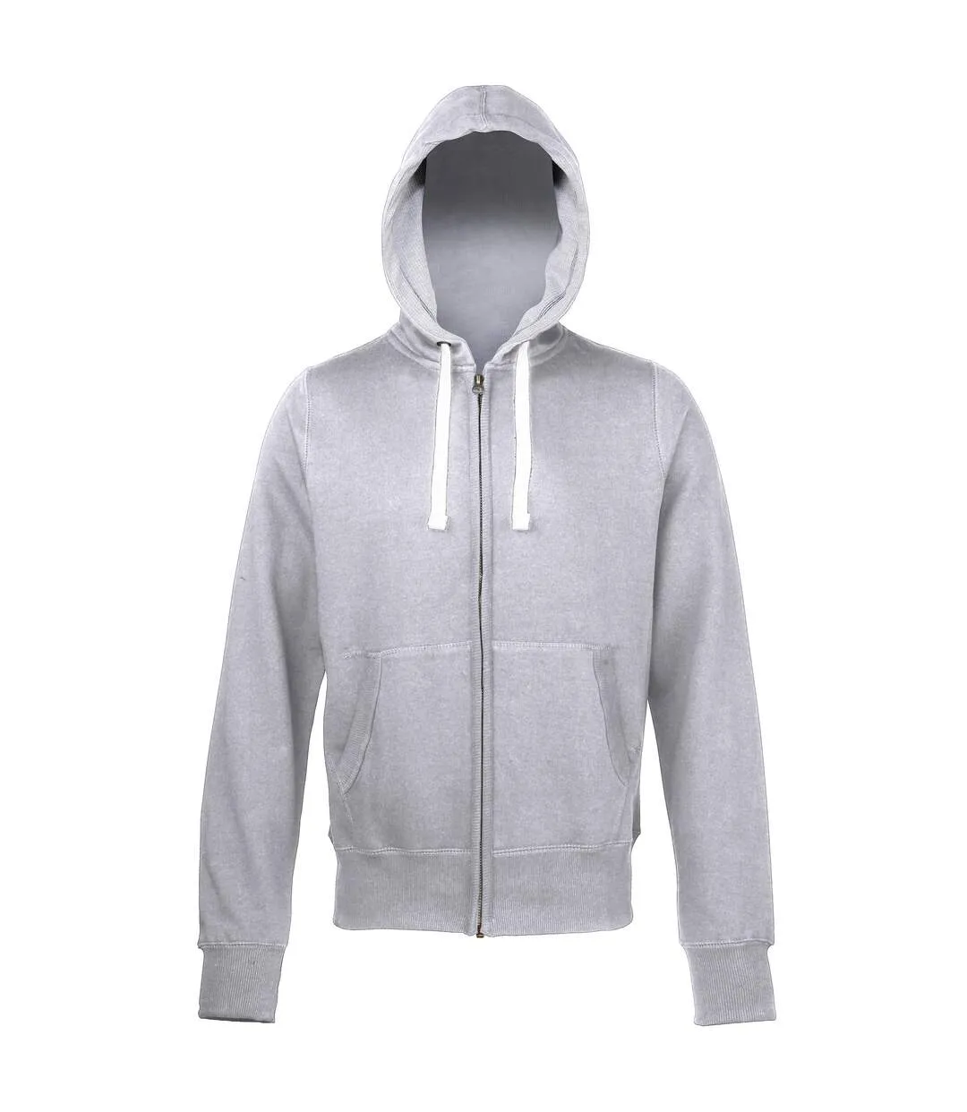 Sweatshirt à capuche et fermeture zippée homme gris Awdis