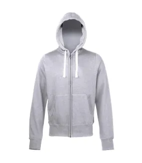 Sweatshirt à capuche et fermeture zippée homme gris Awdis