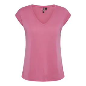 T-shirt comfort fit manches courtes rose en viscose | 3 Suisses