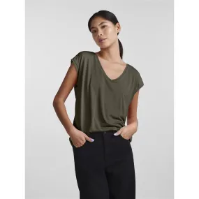 T-shirt comfort fit manches courtes vert en viscose Gwen | 3 Suisses