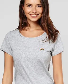 T-Shirt femme Arc en ciel (brodé)