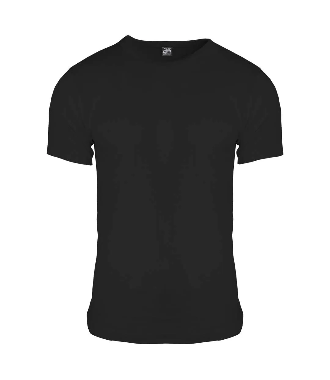 T-shirt thermique à manches courtes en viscose homme noir Floso