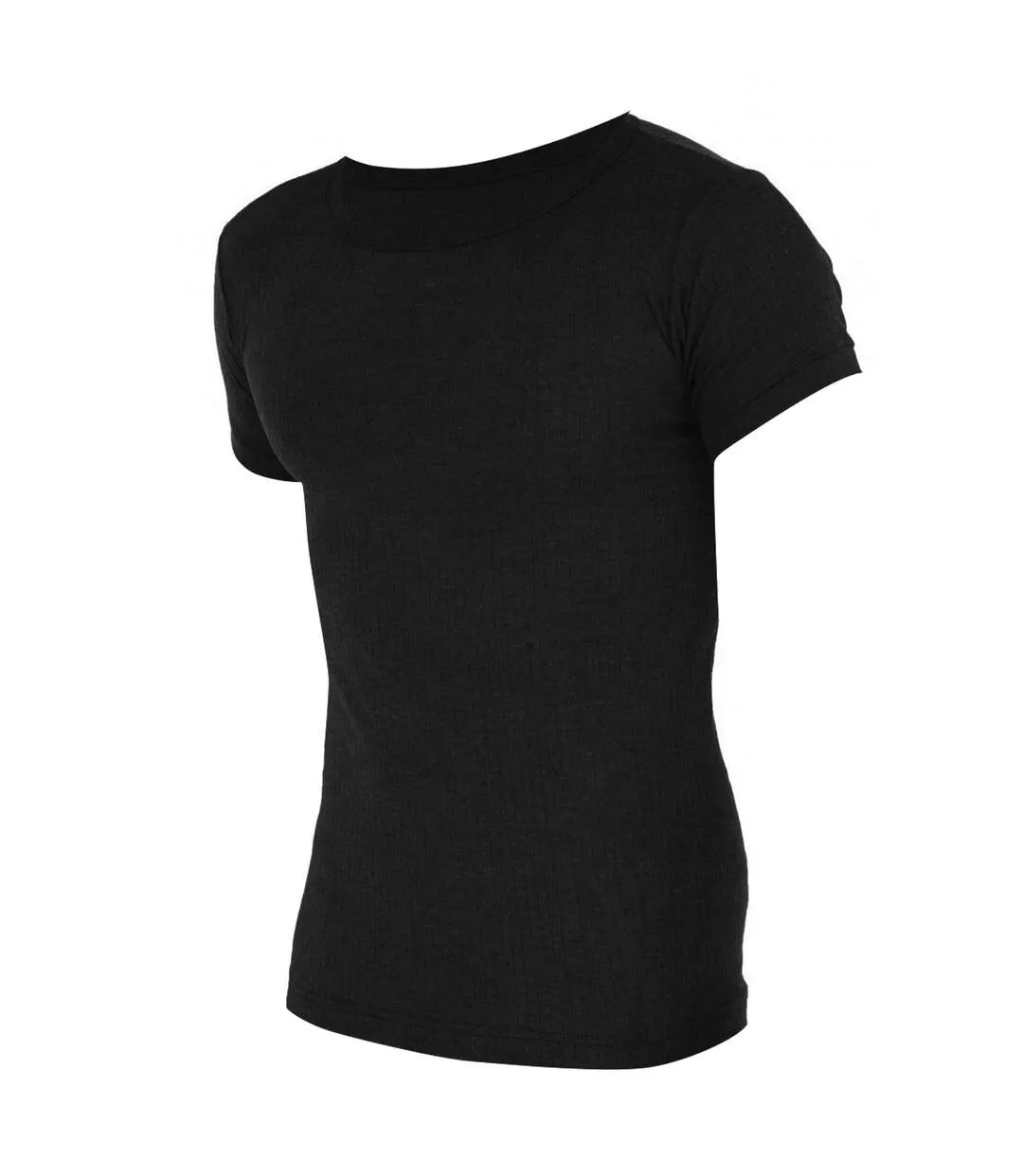 T-shirt thermique à manches courtes en viscose homme noir Floso