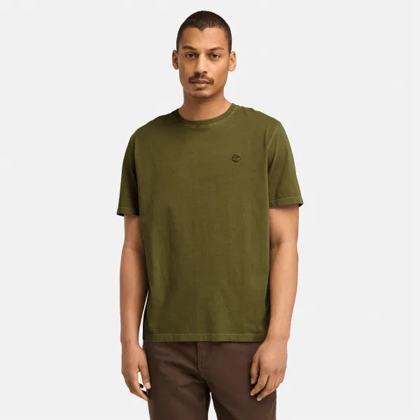 T-shirt à manches courtes Dunstan River teint en pièce pour homme en vert