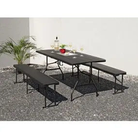 Table et bancs de fête pliable et combinable ⋆ Lehner Versand