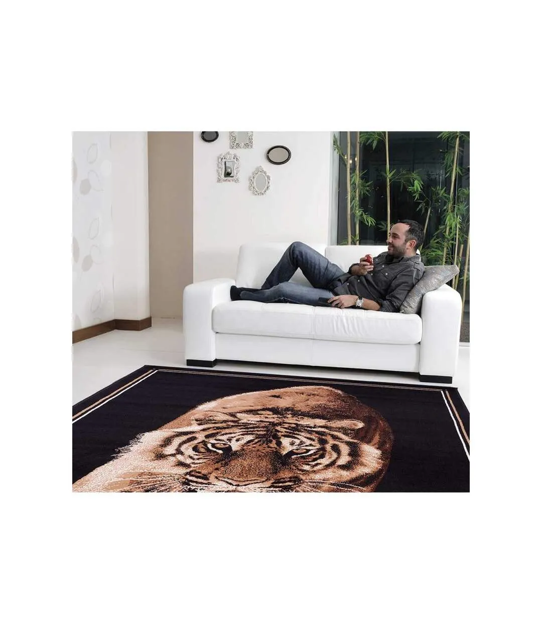 Tapis salon BC TIGER en polypropylène Fait en Europe