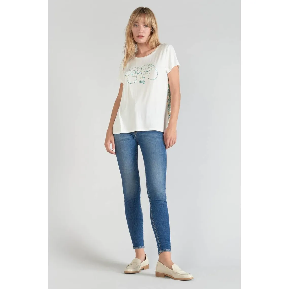 Tee-Shirt ROMI blanc en viscose | 3 Suisses