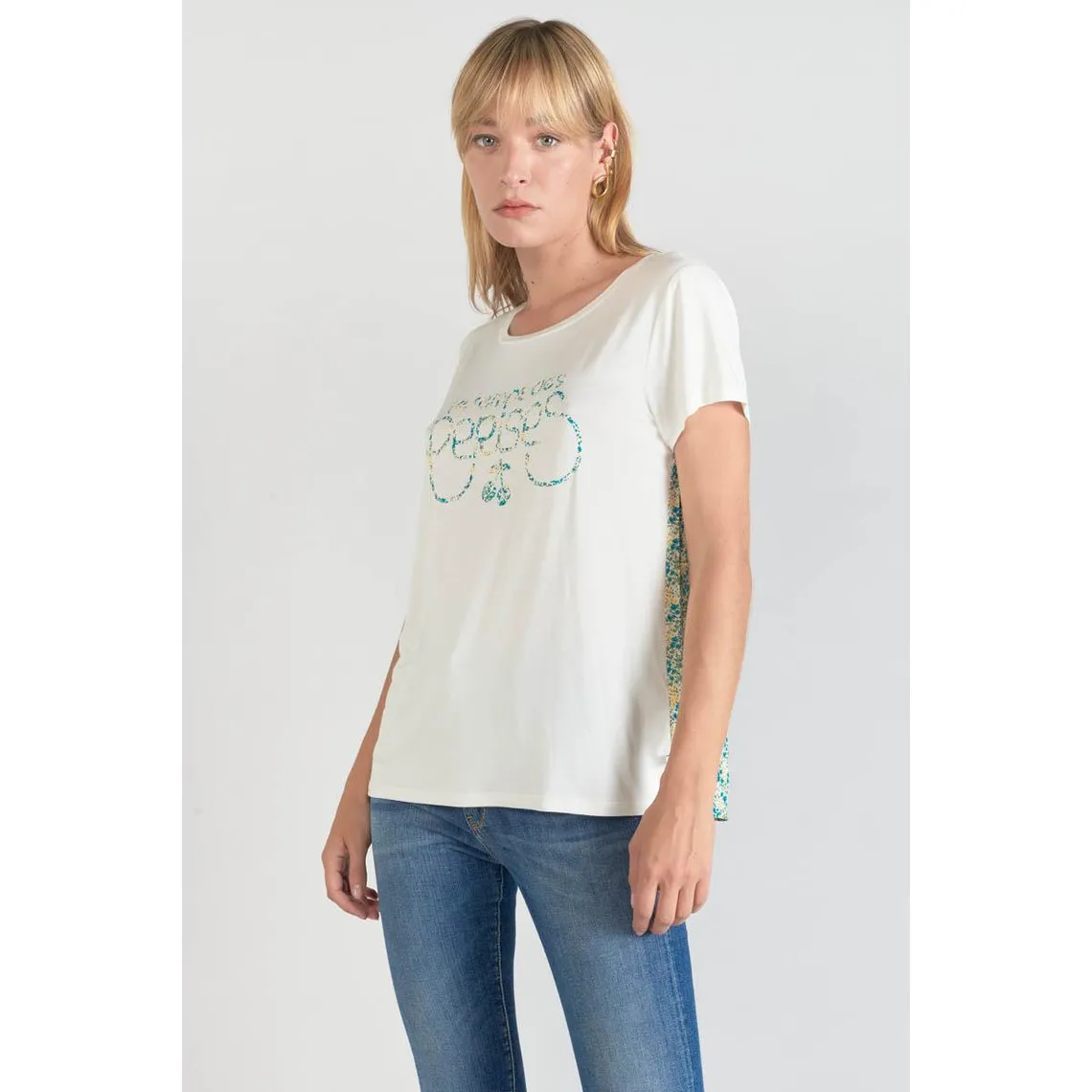 Tee-Shirt ROMI blanc en viscose | 3 Suisses