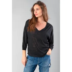 Tee-Shirt VILLOU - Noir en viscose | 3 Suisses