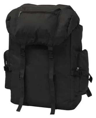 vidaXL Sac à dos en style d'armée 65 L Noir